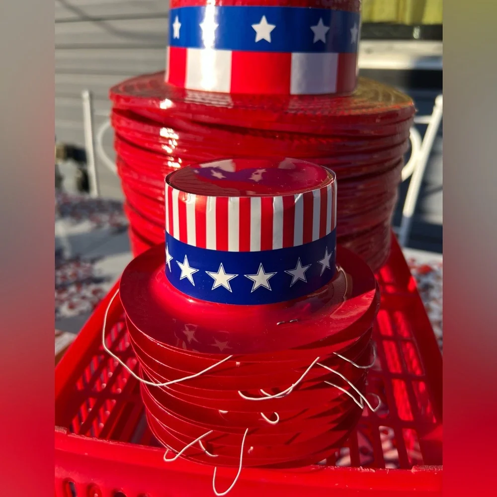 🇺🇸 Patriotic Skimmer Hat Lot Election Gear Red White Blue